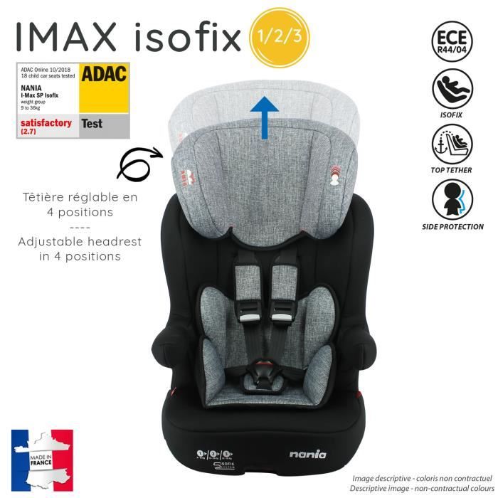 Nania Si ge auto isofix IMAX groupe 1 2 3 9 36kg protection
