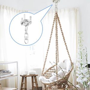 Suspension Balançoire Extérieure Chaîne Suspendue AMANKA 230 Kg - 50 Cm Avec 2 Mousquetons - Parfaite Pour Fauteuil, Hamac Et Sac De Frappe Fixation Pour Fauteuil Suspendu