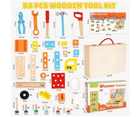 Lehoo Castle Boîte à Outils Pour Enfants 3 Ans - Établi Malette Outils Enfant Avec Perceuse Et Voiture De Course à Construire - Jouet Montessori 3 4 5 Ans