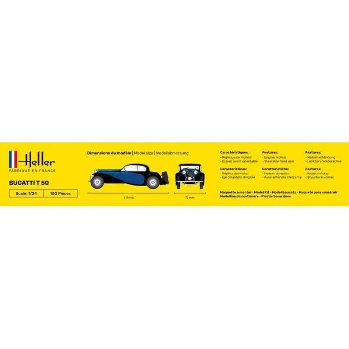 Bugatti T.50 - échelle 1/24 - HELLER 80706 Bugatti T.50 - échelle 1/24 - HELLER 80706