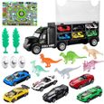 19pcs/pack porteur camion transport de dinosaures pour enfant-0