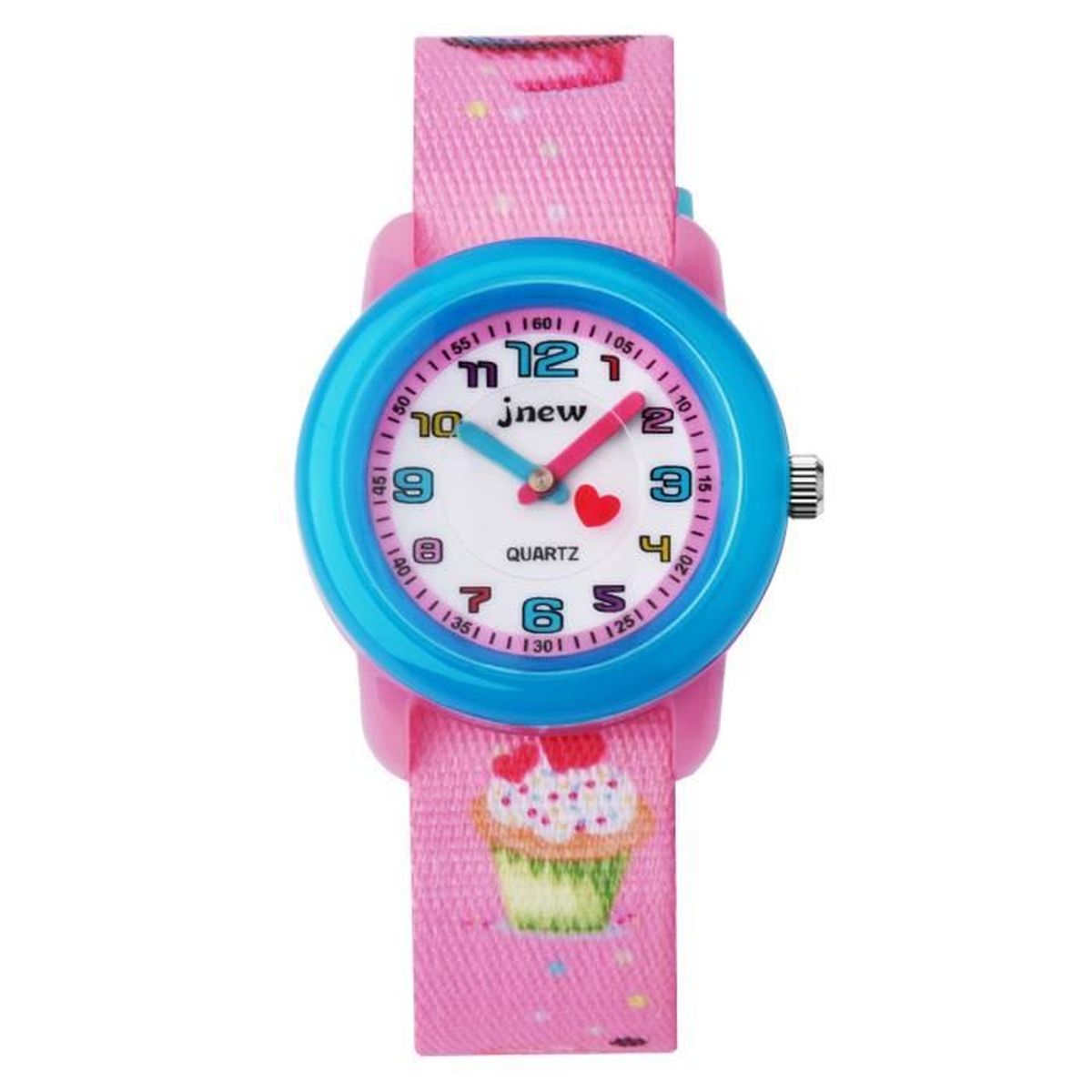 Zeiger Montre Enfant Fille Silicone Bleu Petit Gateau Muffin Avec Bracelet En Nylon Rose De Style Vaporwave Etanche Bleu Rose Achat Vente Montre Rose Cdiscount