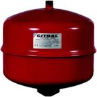 Vase expansion chauffage 25L - GITRAL - Membrane fixe - Peinture rouge ultra résistante - Modèle suspendu