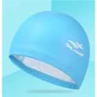 Bonnets de Bain Homme Femme YESCUSTOM M008 Bonnet de Natation en Tissu Confortable PU Bonnet de Piscine Léger Bleu Ciel