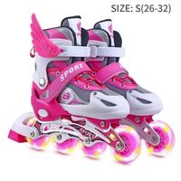 Rose S - Chaussures de patins à roulettes pour enfants, Patins à roulettes simples pour enfants, Garçons et f