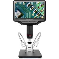 Andonstar AD407 1080p HDMI 4MP Microscope numerique Metel Stand High WD Ecran LCD HD 7" Grossissement 270x Outil portable de 