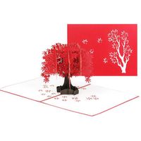 DAMILY® 3D Pop Up Carte de Voeux avec Enveloppes, Carte de Vœux Créative pour divers cadeaux de vacances - Forme d'érable