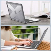 FINTIE Coque Compatible avec MacBook Air 13.6 Pouces M3/M2 2022-2024,Gris