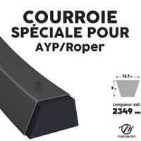 Courroie tondeuse pour AYP/Roper 130969 - 12,7 mm x 2349 mm
