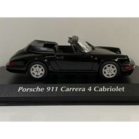 Voiture miniature PORSCHE 911 TYP 964 CARRERA 4 CABRIOLET 1990 noire - MINICHAMPS