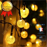 TD® 1pcs Guirlande lumineuse solaire,  Guirlande lumineuse LED  Chaud Chaine De Lampes Décoration avec , Café, Jardin,  Blanc-chaud