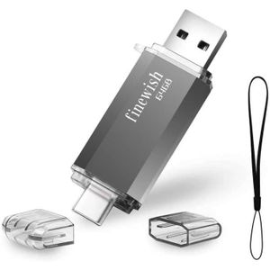 CLÉ USB CLé USB 64 Go, 2 en 1 Type C Pen Drive 64 GB Porta