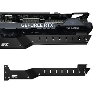 Réglable en hauteur GSDGV Support pour carte graphique GPU Support pour carte vidéo de bureau Facile à installer Noir En aluminium texturé VC-20MINI 