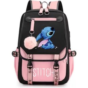 SAC À DOS Femmes Filles USB Sac d'école de Grande Capacité S