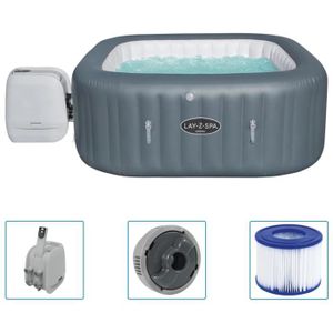 SPA COMPLET - KIT SPA LIQ - Bestway Jardin Spa Haute qualité Cuve thermale gonflable Lay-Z-Spa Hawaii HydroJet Pro Q71460