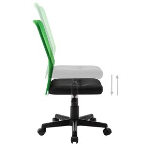CHAISE DE BUREAU Chaise de bureau - VINGVO - SWT - Tissu en maille - Noir et vert