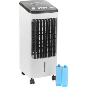 CLIMATISEUR MOBILE Ventilateur climatiseur portable sur roulettes avec 2 blocs de glace Blanc A211