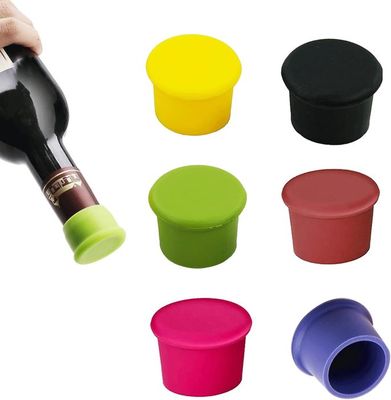 Lot De 5 Bouchons De Bouteille De Vin En Silicone - Réutilisables