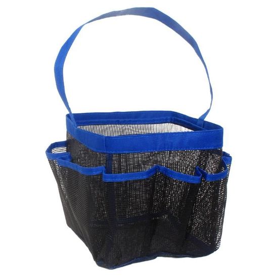 Sac De Douche En Maille Respirant - Grand Sac Fourre-Tout Pliable - 30x20x10 Cm - Noir - Pour Piscine, Plage, Voyage