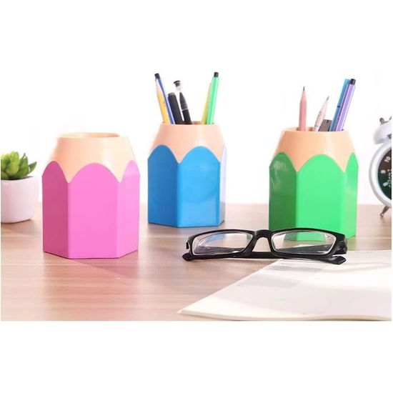 POT A CRAYON,Little Pig--Porte Stylo En Métal Rose 1 Pièce, Organisateur De Bureau, Cosmétique