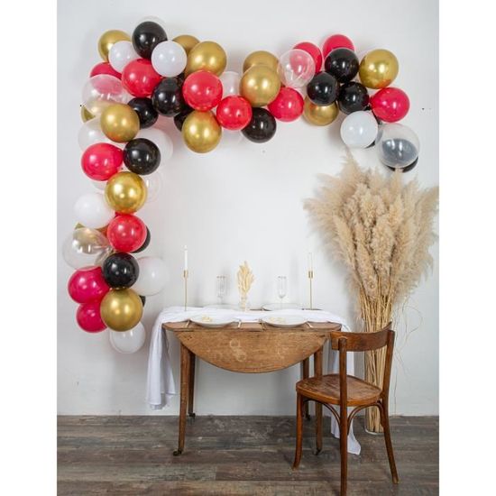 Ensemble De Ballons Coeur Rouge Et Blanc