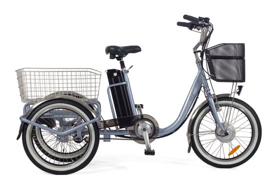 Eureka Bleu métallisé 370Wh (36V/10Ah) Tricycle Adulte Électrique