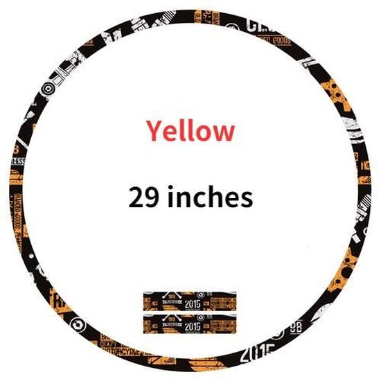MTB Vélo Jantes Autocollant Set Course Orange Fluo Brillant