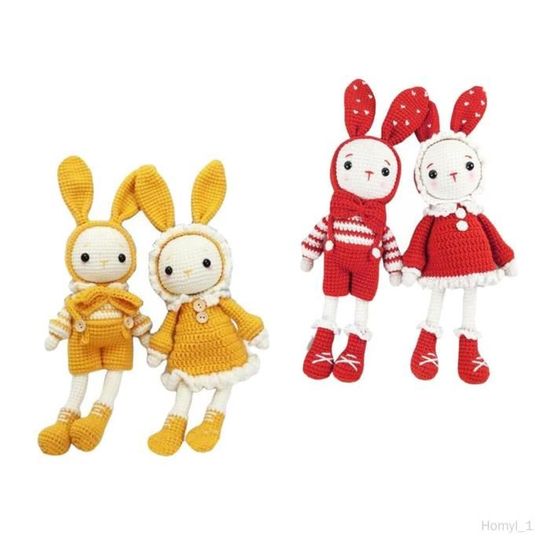 Kit Crochet Débutant - Renne De Noël - 4 Crochets + Fil + Instructions - Idéal Cadeau Créatif DIY