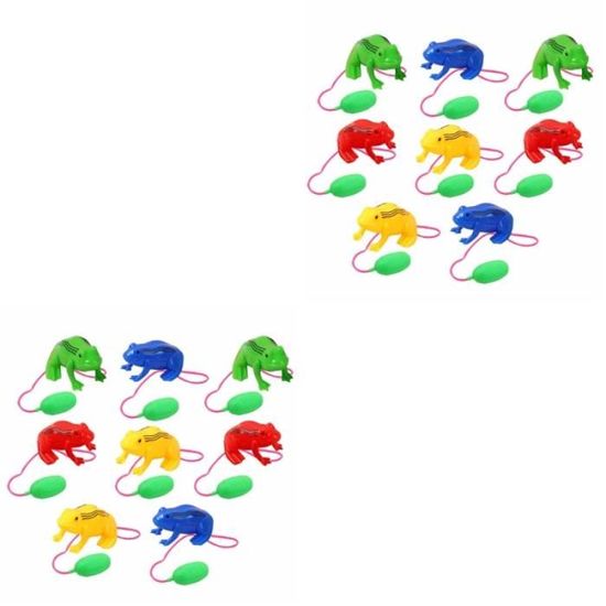 BEZANU Jump Frogs Lot de 50 grenouilles sauteuses en plastique pour sacs à friandises, prix de classe (bleu, 5 cm