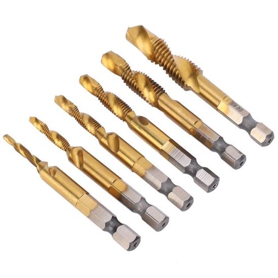 Uxcell Taraud Fileté En Spirale 1/4-20 UNC, HSS (acier Rapide) Non Revêtu, Taraud, Filetage Machine, 3 Cannelures, Outil De Taraudage, Tolérance H2