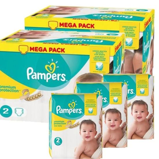 Pampers - 640 couches bébé Taille 2 new baby