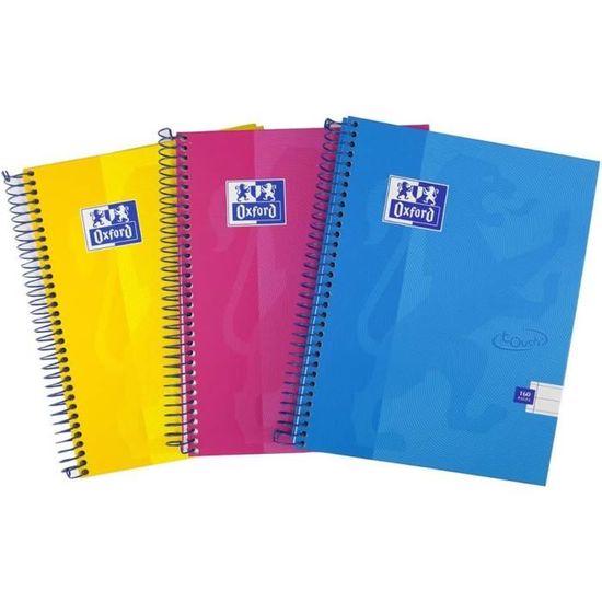 Oxford Urban Mix Lot De 5 Cahiers A4 - 100 Pages Lignées - Couverture Polypro - Couleurs Assorties Cahier Oxford