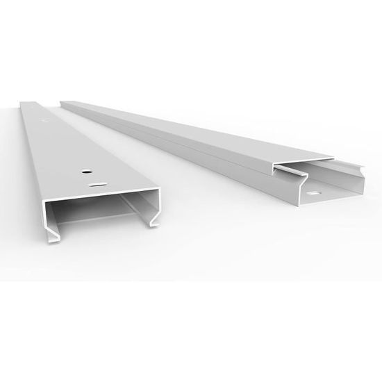 Goulotte De Câble SCOS 1 Mètre - PVC Blanc, 60x60 Mm, à Visser, Pour Rangement Et Protection Des Câbles