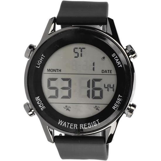 Armitron Sport 45/7086BLK Montre chronographe numérique avec bracelet en résine Noir, Noir/blanc