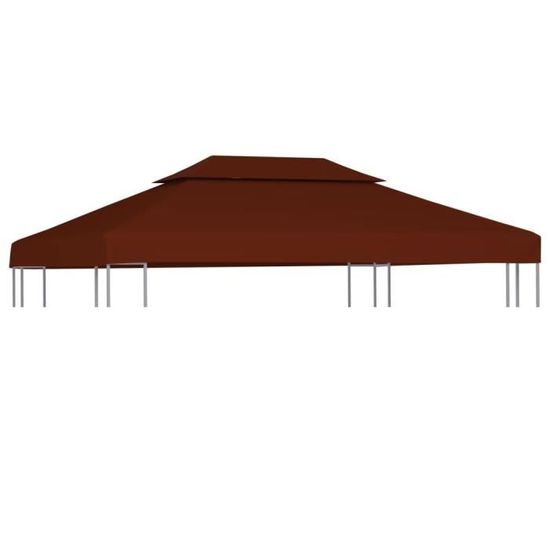 Atyhao Toile Supérieure Double De Belvédère 310 G/m² 3x3 M Bordeaux