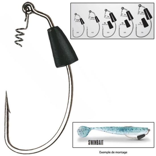 DESTOCKAGE ! Hameçon Texan Mystic VMC 7346 Heavy Duty Bladed Swimbait n° 4/0 - Hameçons Carnassiers (10763798