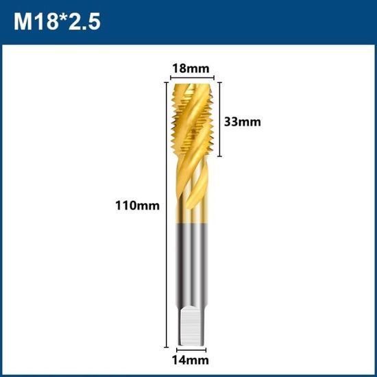 Burkit 2 Maschi A Spirale M2 X 0,4 Mm – HSS Rivestito Titanio Per Filettatura Acciaio E Alluminio - copertina