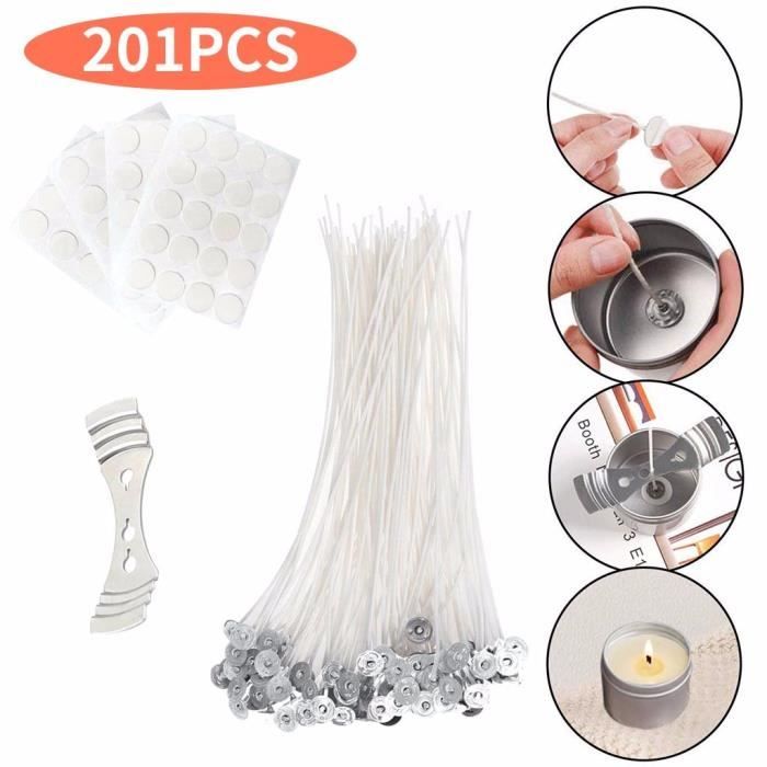 Outils ménagers Bougie de bricolage 201pcs avec mèche, autocollant, porte-mèche pour les salles de mariage PIECE DETACHEE OUTIL A