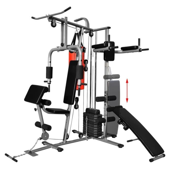 MAD Appareil de musculation multifonction avec 1 sac de frappe