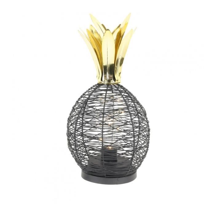 Lampe à poser ananas LED-The home deco factory Noir