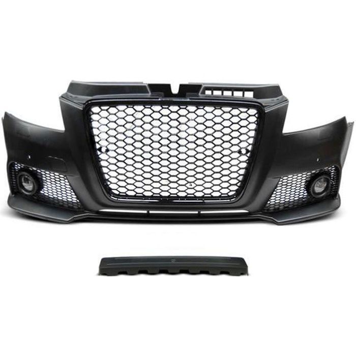 Pare choc avant pour Audi A3 8P 2008-2012 calandre noire
