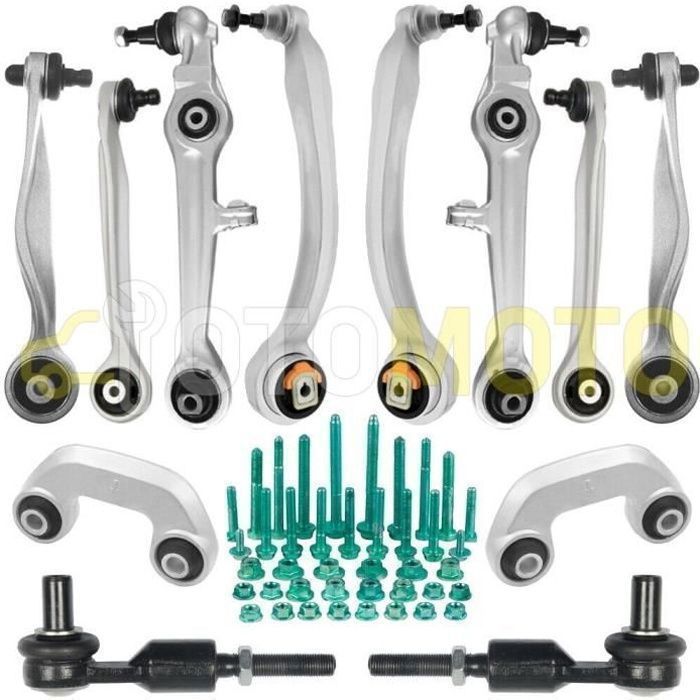 Bras de suspension avant pour AUDI A4 8E B6 B7 triangle, rotule, biellette 14 pièces