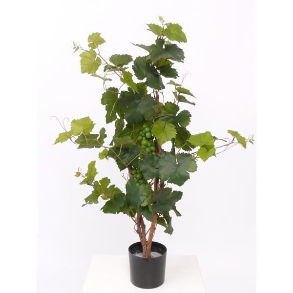 Pied de vigne artificielle en pot, 80 feuilles, 60 cm, extérieur - Vigne plastique - plante artificielle - artplants