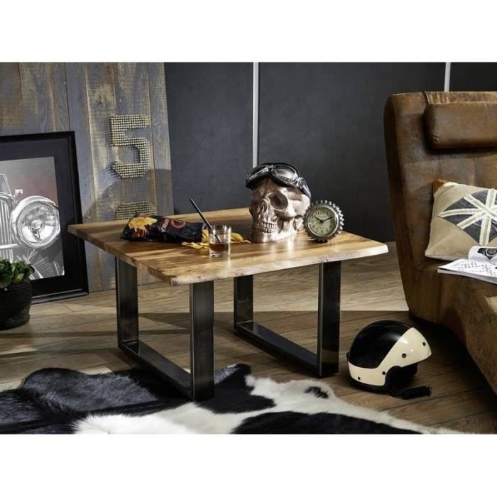 Table basse carrée 80x80cm - Bois massif de palissandre laqué (Noble Unique) - SYDNEY #0200
