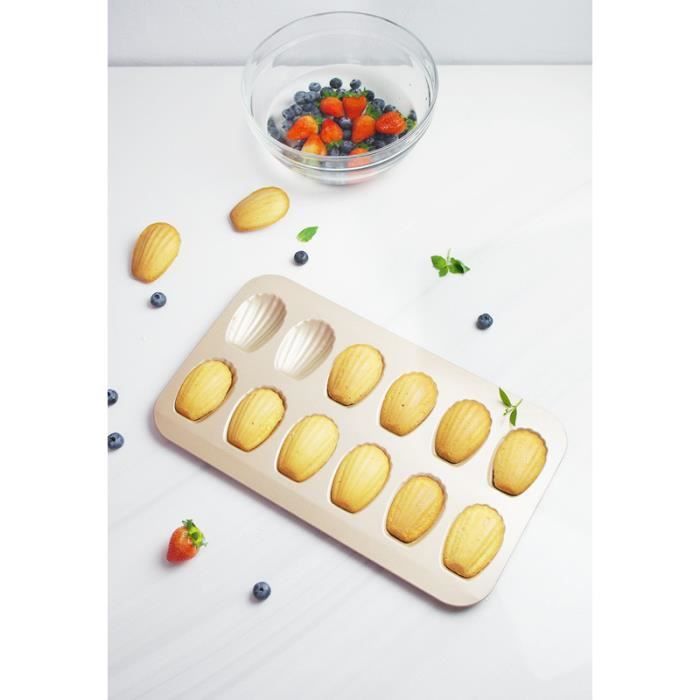 Moule à madeleines métallique, Professionnel Anti-adhésif 40*23CM