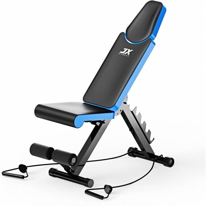 JX FITNESS Banc de Musculation Pliable Banc de Poids Gymnastique à Domicile AB Abdominaux Banc incliné Plat Banc d190