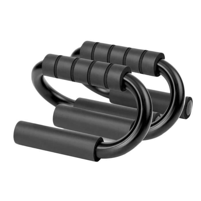 Support pour push-ups Équipement pectorale formation Muscle S Forme Noir @R7