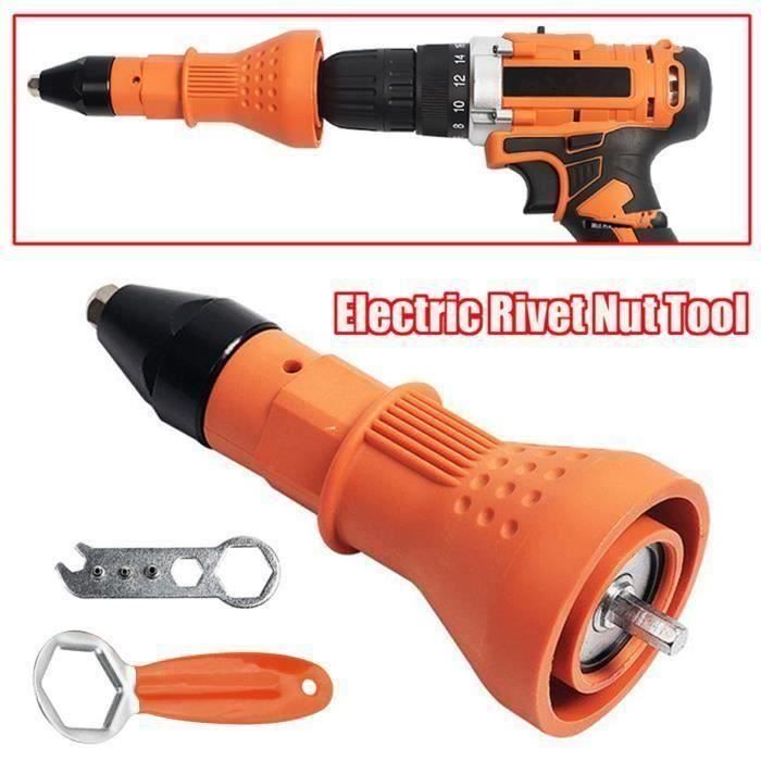 Électrique Pince à Rivet Écrou Pistolet Riveteuse Outil Sans Fil Perceuse Adaptateur