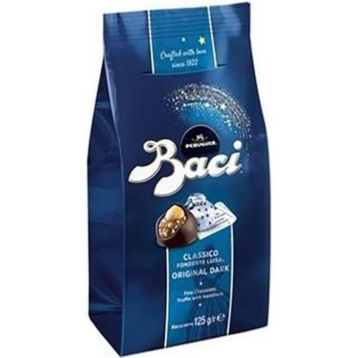 Chocolat Baci Perugina classic noir - 125 gr - petits chocolats Italien aux noisettes