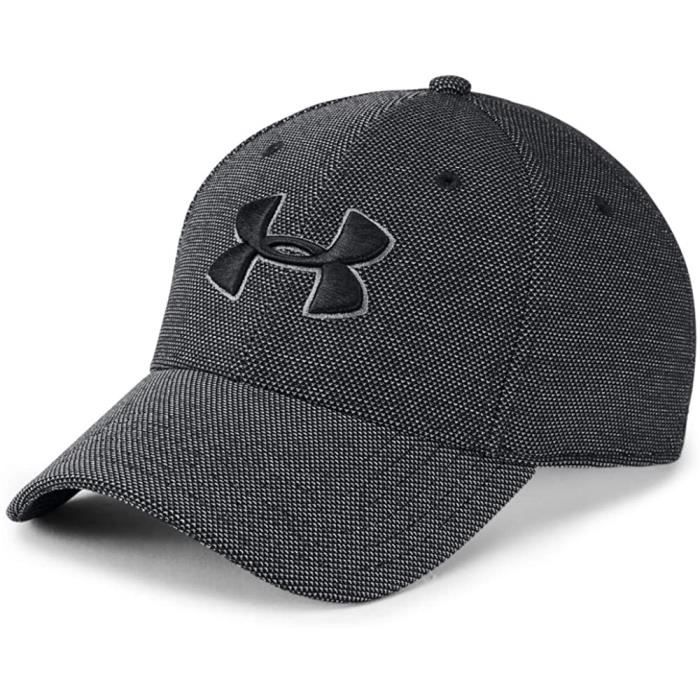 Under Armour UA Men's Heathered Blitzing 3.0, Casquette Homme, Black - Graphite - Black, S-M